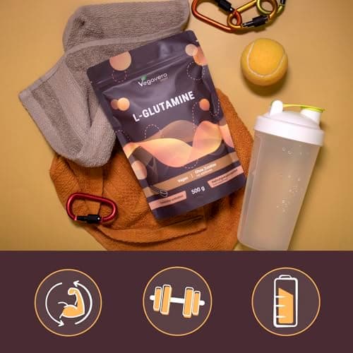 L Glutamine Poudre 5000 mg | 100% Pur et Naturel | Matière Première de Marque : AMINOFERMENT® | Récupération Musculaire – Post Workout | Vegan & Sans Additifs | Testé en Laboratoire | Vegavero®