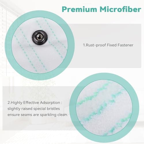 Sgizoku Recharge de tête de mop pour Leifheit Clean Twist/Combi M Micro Duo -Chiffon à Franges 42 x 15cm,moppe Compatible leifheit serpillière,serpillères de Rechange en Microfibre pour Tous Les sols