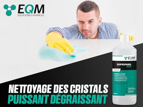 EQM - ECO-301 - Alcool Isopropylique Pur à 99,9% - 1L - Nettoyage de composants électroniques, objectifs et écrans - Nettoyage des résines d'impression 3D