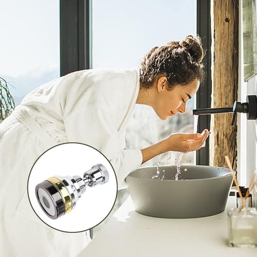 HJIAMA Economiseur D'eau pour Robinet, Brise Jet Robinet, Trois Modes Extension Robinet, Buse Robinet, Économie D'eau, Résistant Éclaboussures, pour Cuisine Salle Bain