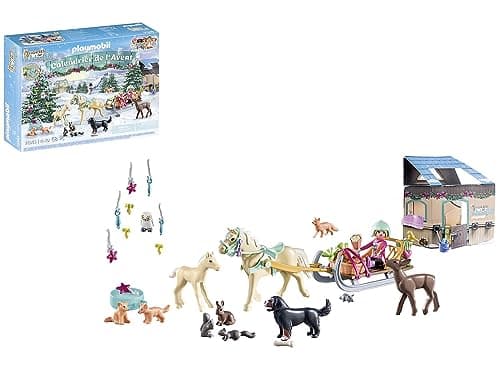 PLAYMOBIL 71345 Calendrier de l'Avent Équestre - Horses of Waterfall - La magie de Noël - 24 surprises à découvrir pour attendre Noël jouet avec décor pour enfants à partir de 4 ans