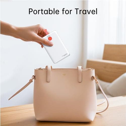 Magnétique Batterie Externe Ultra Mince, 5000mah Power Bank Slim Ultra avec Câbles Intégrés, USB C 20W Charge Rapide, Universel Chargeur Externe Portable pour iPhone 16 15 14 13 12 Pro Max, Samsung