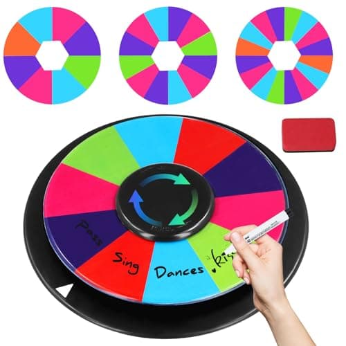 10" Jouet Roue de la Fortune, 25cm Roue de la Fortune à Faire Tourner avec Base Antidérapante, 8 Couleurs, Roue de Prix DIY pour Les Fêtes de Carnaval