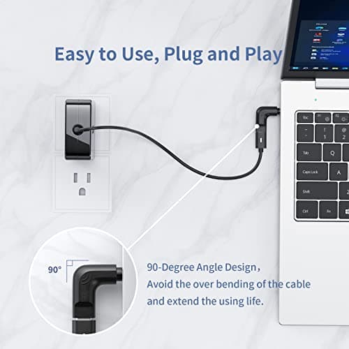 Adaptateur USB c vers DC 4.0 * 1.35mm, Adaptateur USB C vers 19V DC 4mm PD USB C Femelle à DC Mâle Convertisseur de Prise Jack pour ASUS VivoBook Zenbook Transformer Book Ordinateur Portable