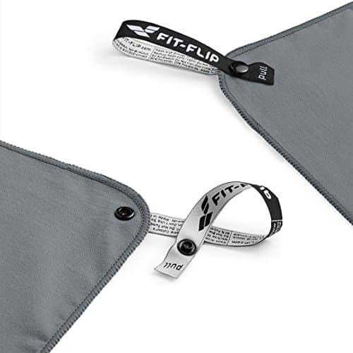 Fit-Flip Serviette Microfibre - Serviette Sport Musculation - Serviette Piscine compacte, Ultra-légère et Rapidement sèche - Serviette de Bain Microfibre (1x 40x80cm Gris)