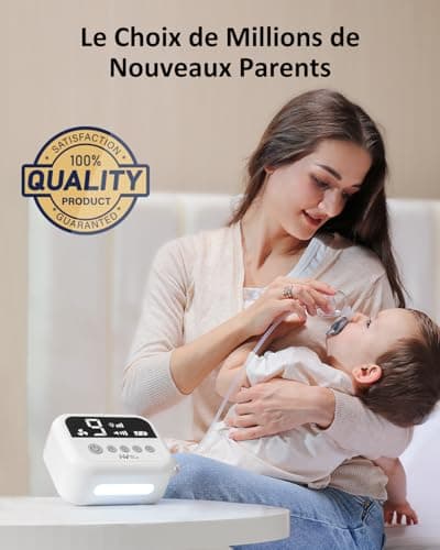 Aspirateur nasal Mouche-bébé électrique |9 forces d'aspiration Aspirateur à sécrétions nasales Aspirateur pour bébé rechargeable avec musique