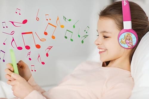 Lexibook - Mattel Barbie -Casque audio 2-en-1 Bluetooth & Filaire avec micro et bouton de contrôle, Batterie rechargeable longue durée - HPBT010BB