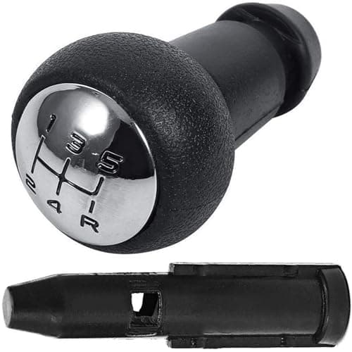 Spurtar Pommeau de levier de vitesses manuel 5 vitesses pour Peugeot 106 107 207 301 307 308 407 408 508 3008 1007 / pour CITROEN C2 C3 C4 Picasso - Noir et argent
