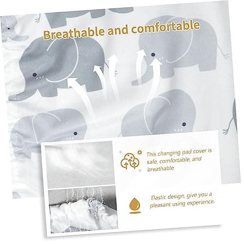 CIMAXIC housse de table à langer berceau housse de matelas à langer extensible tables à langer bébé linge de lit pour bébés linge bebe housse de matelas à langer pour bébé tricot Grey