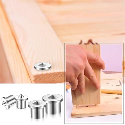 XTUDOU® 32 Pièces Centreur Tourillon, Pointe de Centrage Tourillon avec 8 Butée de Profondeur de Perçage et 1 Clé, pour Chevillage Charpenterie Menuiserie (6/8/10/12 mm)