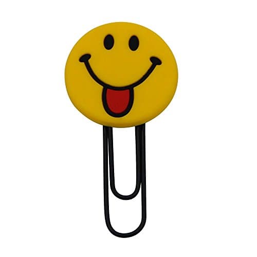 Signets Emoji mignon, Signet de trombone drôle, Marqueur de livre émoticône nouveauté pour enfants, filles, garçons, étudiant (aléatoire 10PCS)