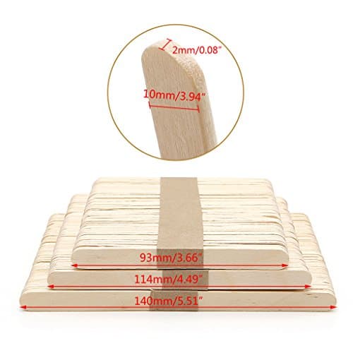 Lot de 50 bâtonnets de crème glacée en bois pour enfants - 15,2 cm