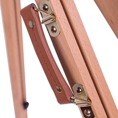 Mont Marte Chevalet trépied pliable et réglable en bois en hêtre, pour la peinture, supporte des toiles jusqu'à 120 cm (47") de haut