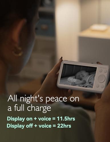 Momcozy Babyphone avec caméra Écran 5 Pouces HD 1080P Moniteur bébé sans WLAN Batterie 5000 mAh Audio bidirectionnel Mode Vox IR Vision Nocturne Objectif Grand Angle Portée 960 Pieds sécurité bébé
