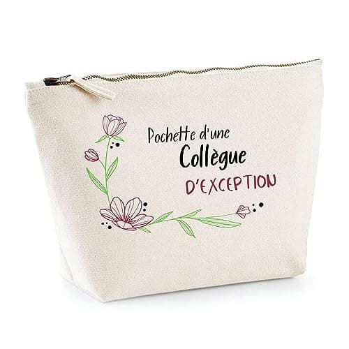 Planetee Trousse Collègue d'exception | Idée Cadeau Collègue Travail Retraite Pochette Maquillage Toilette