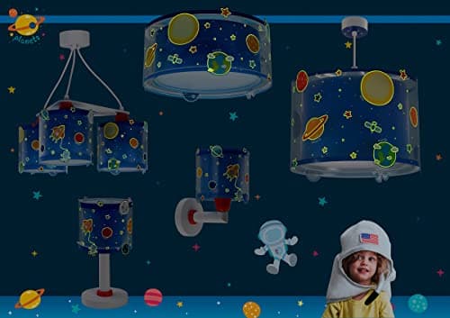 Dalber Plafonnier enfant Planets planètes système solaire Bleu, 41346, E27