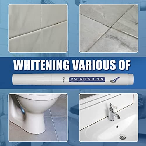 XPEX Lot de 4 Bâtons De Coulis Blancs Pour Carrelage Mural, Peinture Carrelage Salle De Bain,peinture Carrelage Cuisine