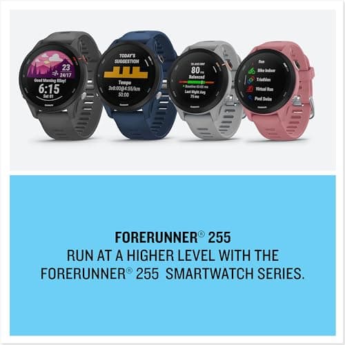 Garmin Forerunner 255 - Montre GPS Multisports connectée de Running – Gray - Boîtier 46 mm