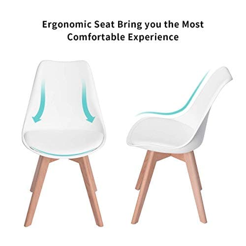 DORAFAIR Table et Chaises Salle Manger,Ensemble Table et 4 chaises,Table Ronde 80 * 80cm et 4 Chaise Scandinave Blanc