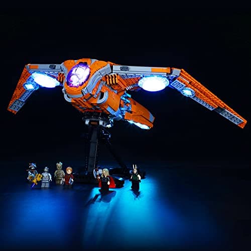 BRIKSMAX Kit d’éclairage à LED pour Lego Marvel Vaisseau des Gardiens de la Galaxie - Compatible avec Lego 76193 Blocs de Construction Modèle- Pas inclure l’Ensemble Lego