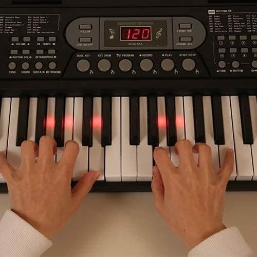 61 touches clavier de Piano avec Microphone Piano Note autocollant alimentation support de musique électronique numérique clavier cadeau pour débutant garçons filles