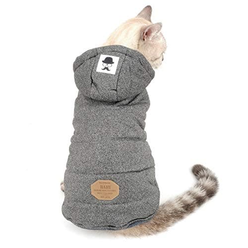 Selmai Manteau à capuche élégant pour petits chiens, vêtements pour chiens (Ce style est petit, veuillez choisir une taille plus grande)