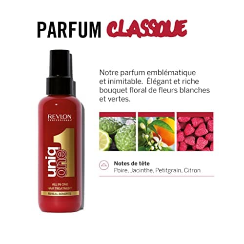 Revlon Professional UniqOne - Masque cheveux en Spray 10 en 1 - Protecteur de Chaleur pour Cheveux - Soin des Cheveux Sans Rinçage - Spray Cheveux Formule Vegan - Tous Types de Cheveux - 150 ml