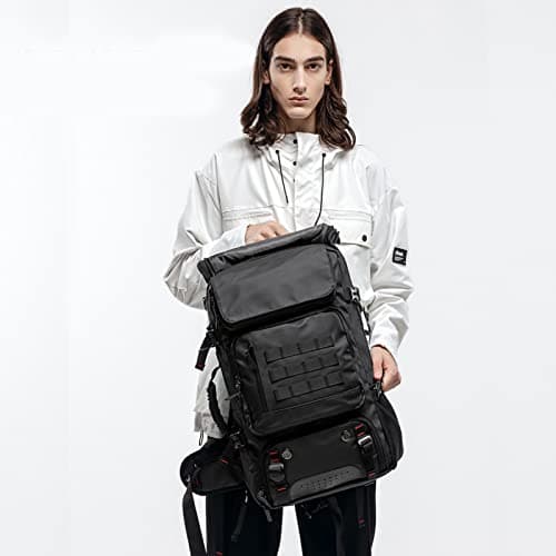 HOMHOLDON Grand Sac à Dos de Voyage 50 L, Approuvé par les Avions, Bagage Week-end, Affaires, Gris, Moderne