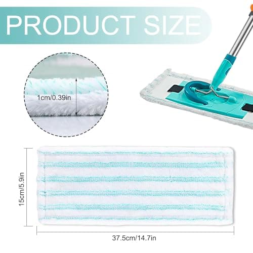 FYSL 2 Pièces Housses de Rechange en Microfibre, Serpillères de Rechange pour Leifheit Clean Twist M Micro Duo, Housse de Vadrouille pour Balai Nettoyante et Absorbante, pour Tous Les Sols