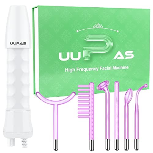 Appareil Haute Frequence Esthetique - UUPAS 6 en 1 Argon Haute Frequence Visage Baguette avec 6 Tubes