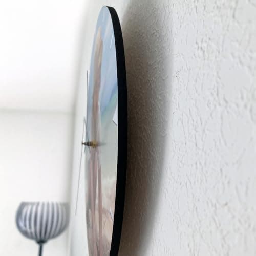 selfiemania Horloge Murale Personnalisable avec Votre Photo, visuel, Logo, 30 cm de Diamètre, en Bois MDF