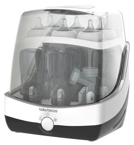 Baby Brezza - Superfast Sterilizer Dryer - Stérilisateur de biberons pour bébés/nourrissons - Stérilisation vapeur, universelle pour tous types de biberons