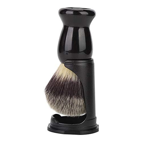 Support de Brosse de Rasage, ANGGREK 1 Support de Brosse à Barbe Noir Professionnel Outil de Rasage Support de Brosse de Rasage léger pour la Maison personnelle(Beard Brush + Holder)
