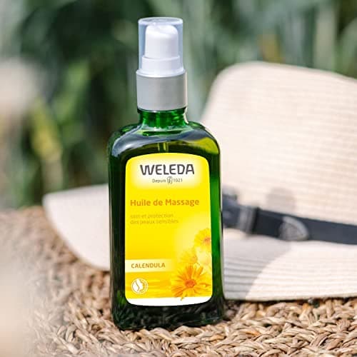 WELEDA - Huile de Massage au Calendula - Soin et protection des peaux sensibles et fragiles - NATRUE* - Bio** - Vegan*** - 100ml