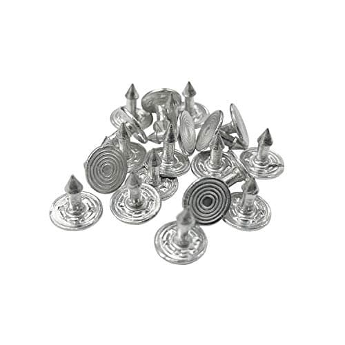 Trimming Shop Lot de 100 boutons de rechange de 19 mm pour jeans, vestes, jupes, argent