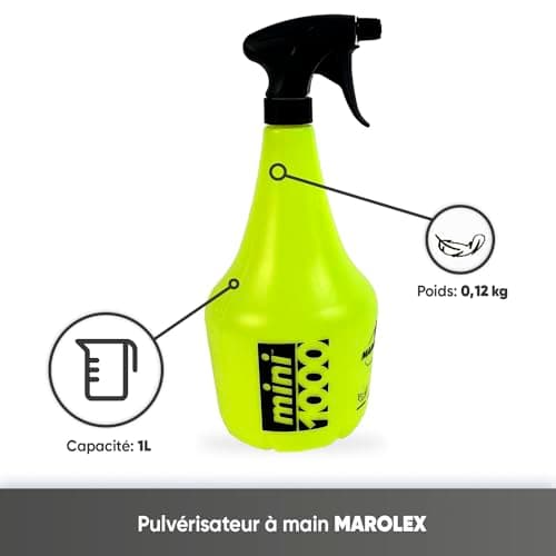 MAROLEX - Pulvérisateur À Main Mini 1000 - Avec Gâchette - Jet Réglable - Spray Pour Jardinage Cuisine Ou Nettoyage - Capacité 1 L