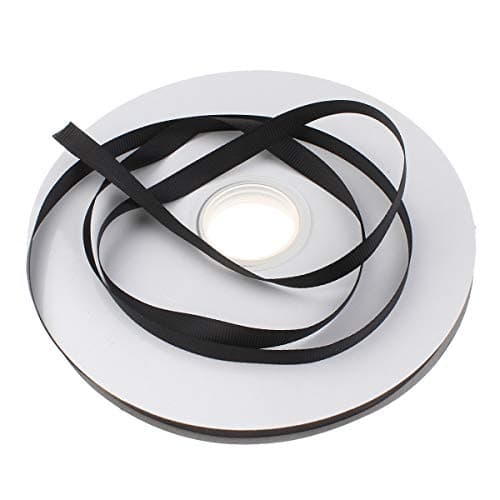 Perlin - Ruban gros-grain noir de 20 m de long - 10 mm de long - Pour le scrapbooking, la décoration, les bijoux