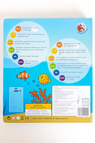 Livres Enfants Jouets éducatifs pour Enfants de 3 Ans - Jouets interactifs bilingue Anglais et français avec 12 chansons et Fonction Quiz - Livre électronique pour Enfants