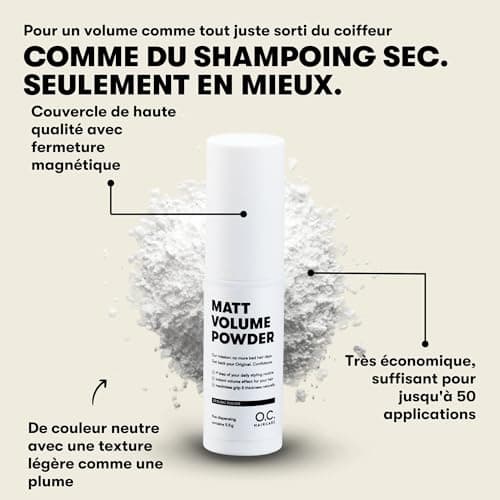 O.C. HAIRCARE Poudre coiffante - Poudre pour cheveux fins & délicats - avec EFFET MATTE - Poudre coiffante pour une stabilité maximale - recommandée par les plus grands salons
