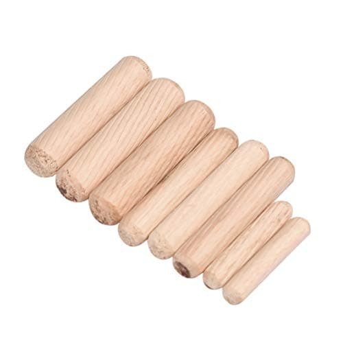 FOROREH 500pcs Chevilles en Bois Assorties M6 M8 M10, Tourillons en Hêtre, Cheville de Meuble φ6 * 30mm / φ8 * 40mm / φ10 * 40mm tourillon Bois pour Meubles en Bois Dur Rainuré