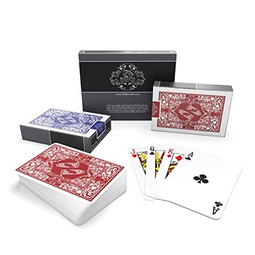 Bullets Playing Cards, Cartes Poker Plastique, Jouer, Pack de 2 Jeux de 52 Cartes à Jouer, Tour de Magie, Poker français, Index Standard, Qualité supérieure, Waterproof