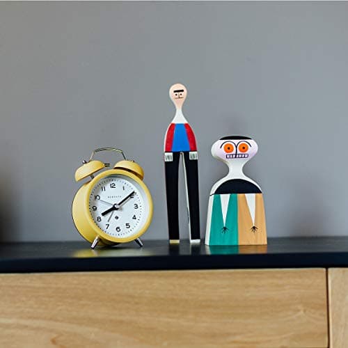 NEWGATE ® Charlie Bell Echo Alarm - Petit Réveil de Chevet Contemporain - Accessoires de Chambre - Réveils - Accessoires de Bureau - Horloge de Chevet - Chiffres Arabes (Jaune)