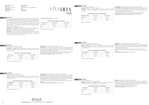 VitaDHA 1000 – Omega -3 Supplément alimentaire DHA - précieux pendant la grossesse et l'allaitement - alliée pour la santé du cerveau, cœur et vision - Saveur de citron - 60 gélules