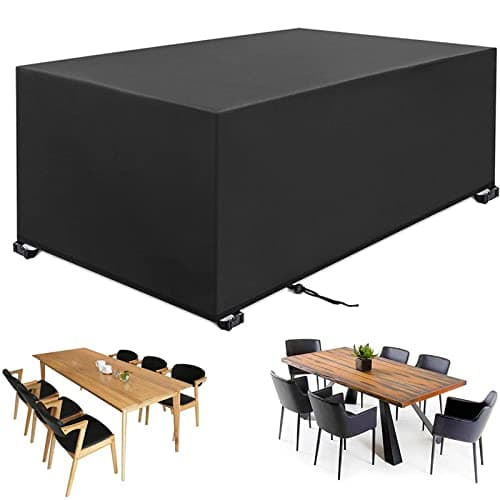 Housse Salon de Jardin, Housse de Table Jardin Rectangulaire, Couverture de Protection Meubles Bâche Salon de Jardin Imperméable Anti-UV,420D Oxford Bache Table Exterieur (180x120x74cm 420D)