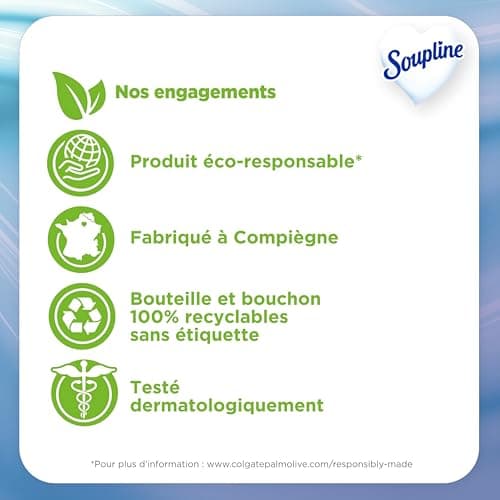 SOUPLINE Adoucissant Linge Concentré 3D Grand Air , Assouplissant Linge Formule Améliorée pour Plus de Douceur*, Assouplissant Textile Liquide , Soupline Lot de 3x1,35L