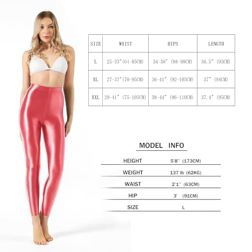 SOFSOT Leggings de Sport Taille Haute, Pantalons de Pilates Brillants, Collants de Yoga Scintillants pour Femmes.