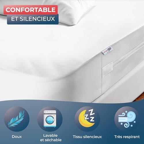 WRAPPYBAG Housse de Matelas Imperméable Intégrale Anti-Punaise de Lit & Acarien – Alèse Protège Matelas sans Traitement Chimique – pour Matelas 140x200 – 15 Tailles et hauteurs Disponibles