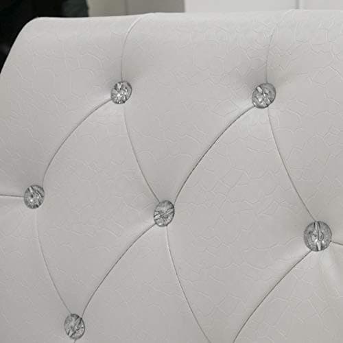 TAZEMAT 50pcs Boutons en Cristal 25 mm pour Canapé Tapisserie Strass Transparent avec Bocle en Métal pour Capitonnage Meuble Accessoire pour Décoration de Sofa et Lit avec Filet à Couture et Epingle