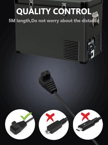 MJXYXCDH 5M Câble d'extension 12V/24V de Voiture Portable réfrigérateur, Chargeur d'alimentation de Voiture réfrigérateur pour Bouge, Alpicool, AstroAI, ICECO, Costway, Kohree, Ausranvik