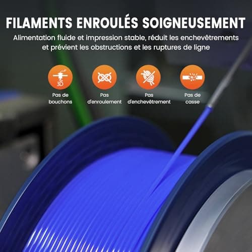 TECBEARS PLA+ Filament 1.75 mm, Upgrade PLA+ 2.0 Filament d'impression 3D Plus Robuste et Plus Résistant, Vitesse d'impression 0-300 mm/s, Bobines de 1 KG, PLA+ Blanc